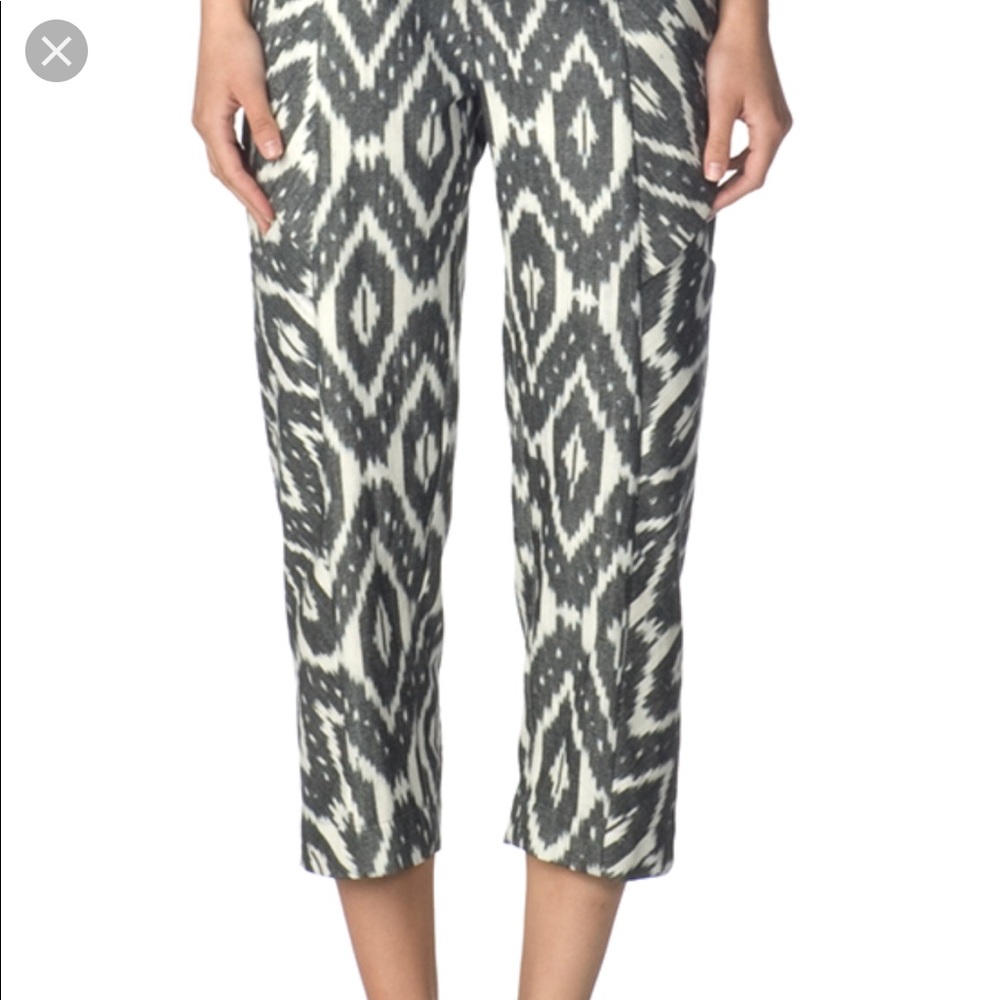 Gr. Dano Presley Pant Capris 8 Black & White Linen
